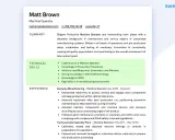 Matt Brown, Machine Operator, con solide competenze tecniche in produzione, CAD/CAM e manutenzione macchinari.