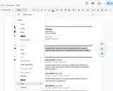 Menu font in Google Documenti per curriculum. Selezionato Lato, con altre opzioni disponibili.
