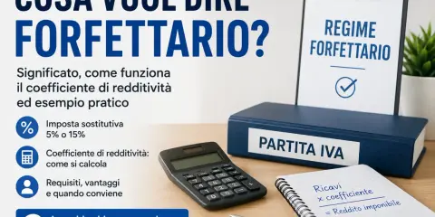 Guida al regime forfettario: imposta sostitutiva 5% o 15%, coefficiente di redditività e requisiti per la partita IVA.