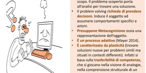 Un uomo stressato davanti a un computer con un punto interrogativo. Un esempio pratico di problem posing e problem solving.