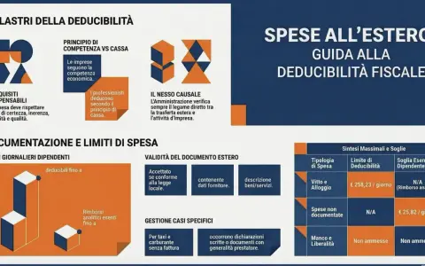 Guida alla deducibilità fiscale delle spese all'estero: principi, requisiti, documentazione e limiti.