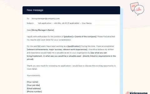Esempio di testo mail per invio CV. Modello di email per candidarsi a un'offerta di lavoro, con campi personalizzabili per posizione, qualifiche ed esperienze.