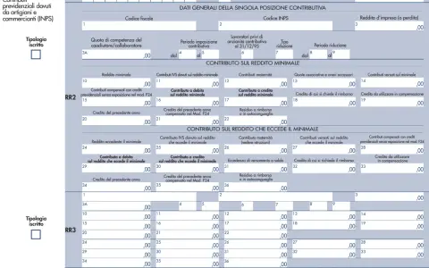 Modello INPS per socio lavoratore srl: riepilogo contributi IVS, maternità e crediti per il socio.