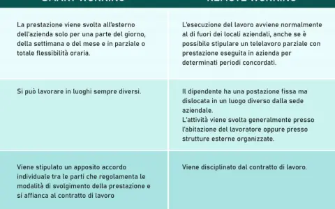 Confronto tra Smart Working e Remote Working: il significato di lavorare da remoto, con flessibilità di orari e luoghi diversi per lo Smart Working.