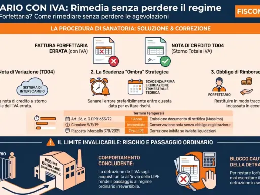 Guida per iva elettricista: come correggere fattura forfettaria con IVA, emettere nota di variazione TD04, rispettare scadenze e rimborsare il cliente.