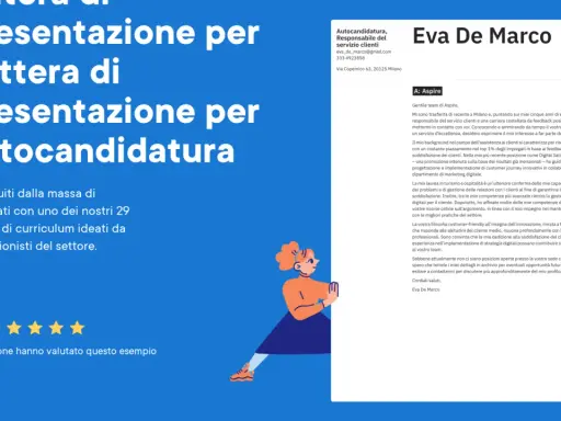 Lettera di presentazione per autocandidatura, con modelli di curriculum ideati da professionisti.