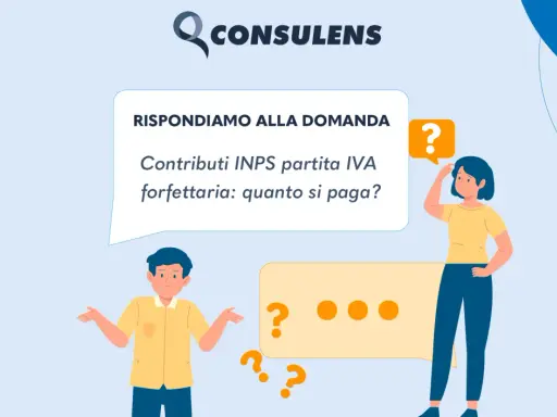 Due persone perplesse si interrogano sui contributi INPS per la partita IVA forfettaria.