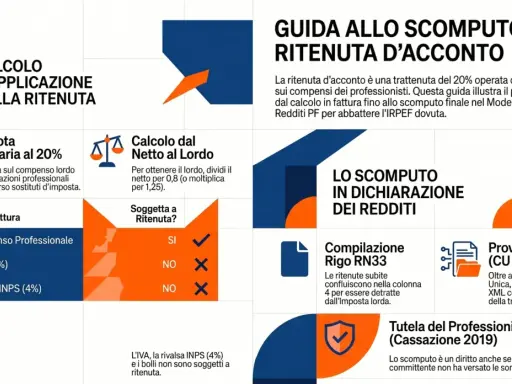 Guida al calcolo e applicazione della ritenuta d'acconto: come funziona per professionisti e professioniste.