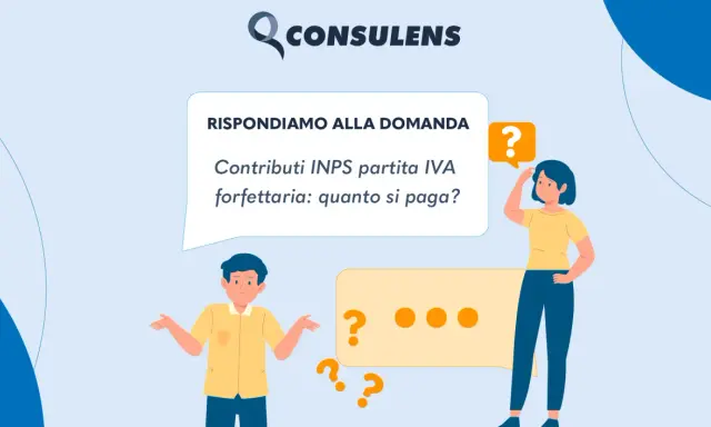 Due persone perplesse si interrogano sui contributi INPS per la partita IVA forfettaria.