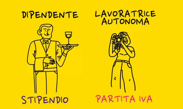 Dipendente con stipendio vs. lavoratrice autonoma con partita IVA. Chi deve aprire la partita IVA?