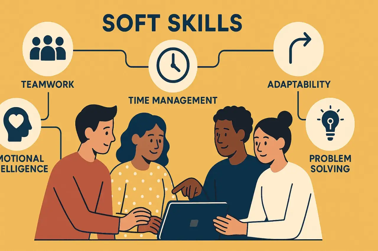 Le competenze trasversali, come teamwork, intelligenza emotiva, gestione del tempo, adattabilit&agrave; e problem solving, sono essenziali per il successo.