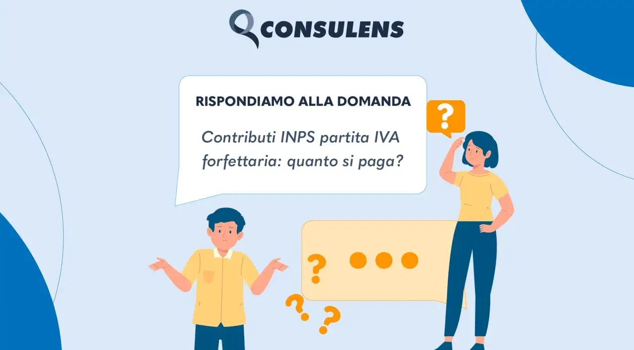Due persone perplesse si chiedono cosa sono i contributi INPS per la partita IVA forfettaria.