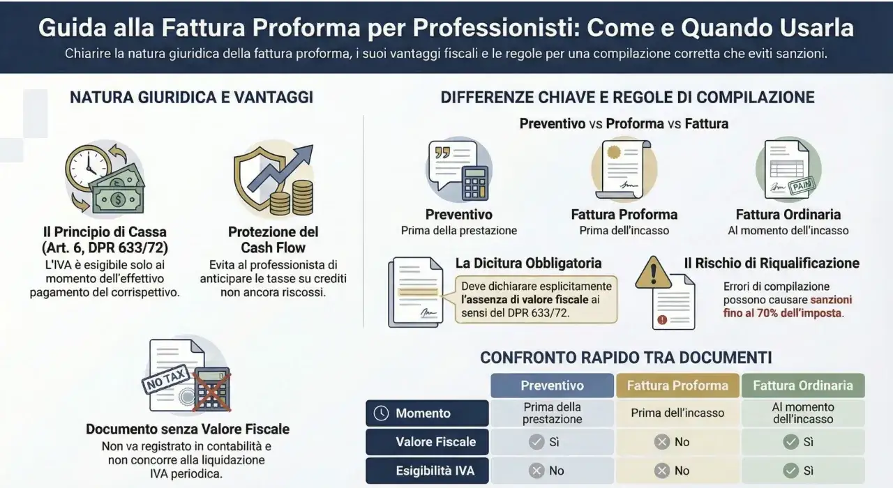 Guida alla fattura proforma: differenze tra documento con o senza IVA, vantaggi e rischi.