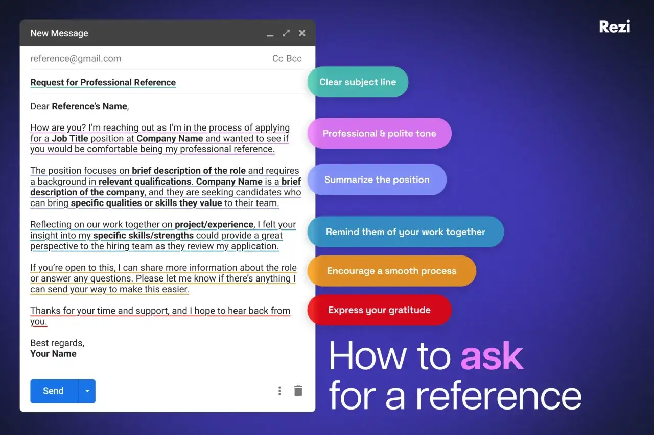 Email per chiedere referenze professionali, con suggerimenti su come formulare la richiesta in modo efficace.